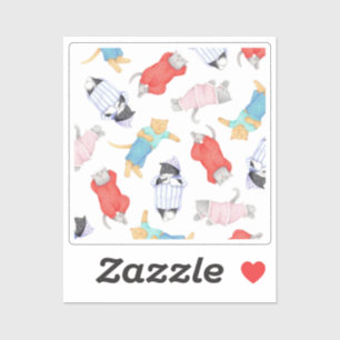 CATS PAJAMAS 2"X2" Vinyl Sticker 