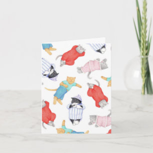 CATS PAJAMAS Note Card
