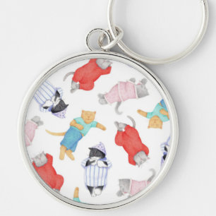 CATS PAJAMAS Premium Round Keychain