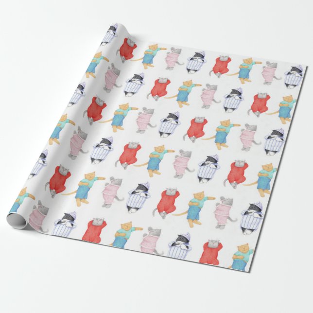 CATS PAJAMAS Wrapping Paper (Unrolled)