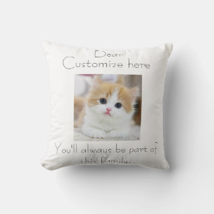 cats, part of the family, Simple cute Cat mum Gift Cushion