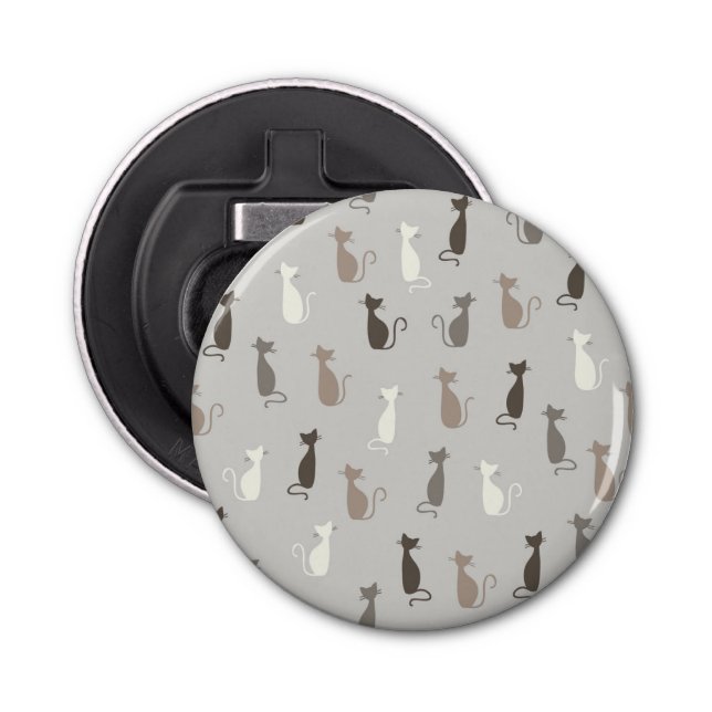 Cats pattern bottle opener (Front)