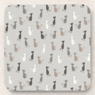 Cats pattern coaster