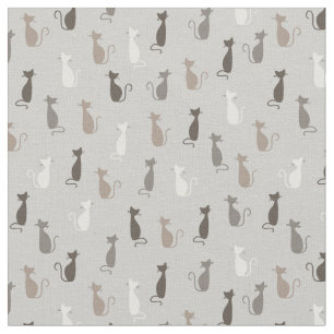 Cats pattern fabric