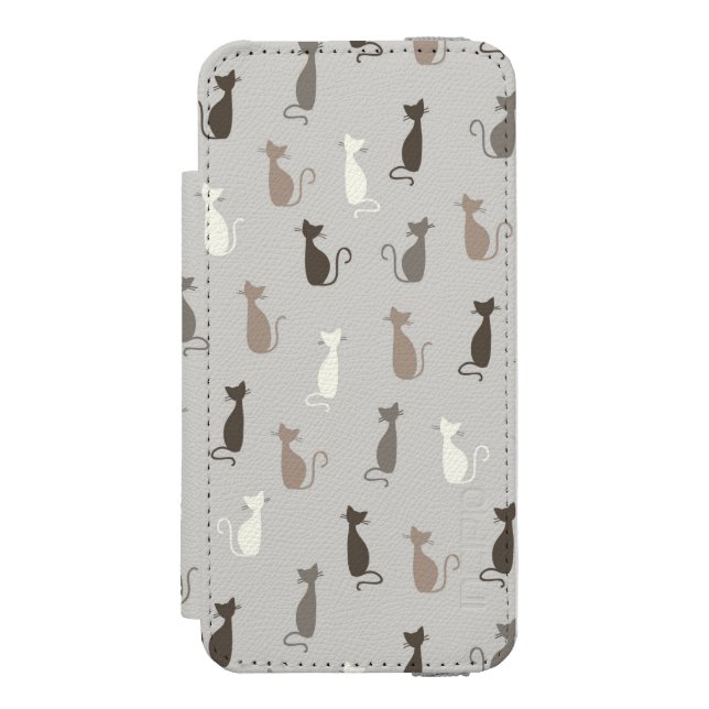 Cats pattern incipio iPhone wallet case (Folio Front)