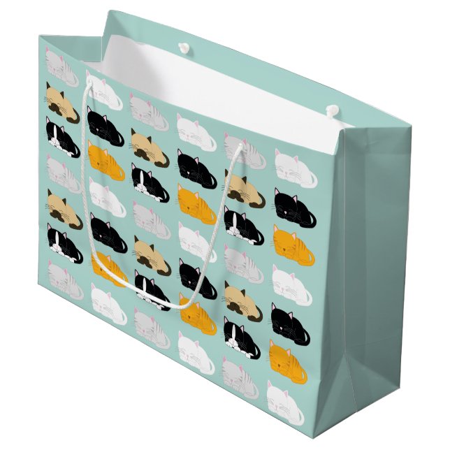 Cats Pattern Large Gift Bag (Front Angled)