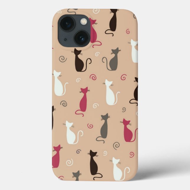 cats Pattern Pink Case-Mate iPhone Case (Back)