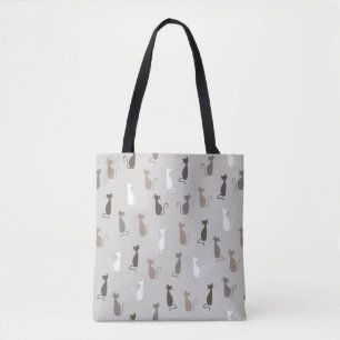 Cats pattern tote bag