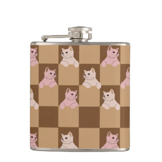 Cats patterns hip flask