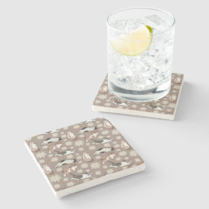 Cats patterns stone coaster