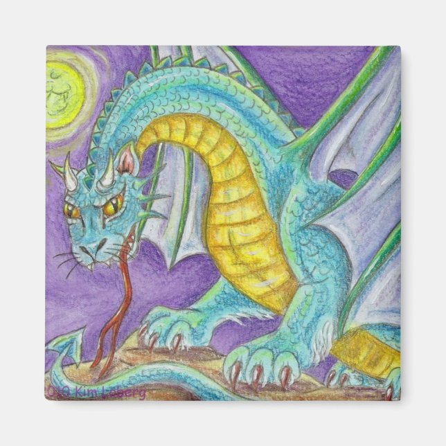 Cats Paw Dragon Fantasy Art Magnet (Front)