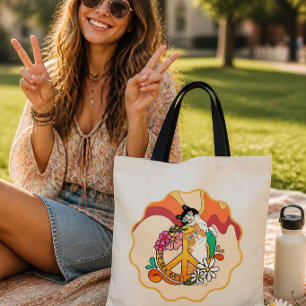 Cats   Peace Out Tote Bag