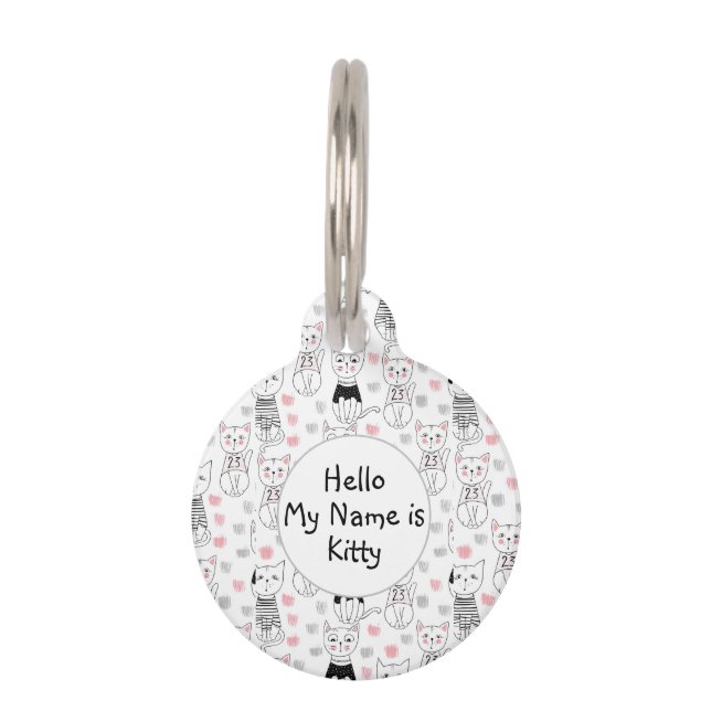 Cats pet ID tag (Front)