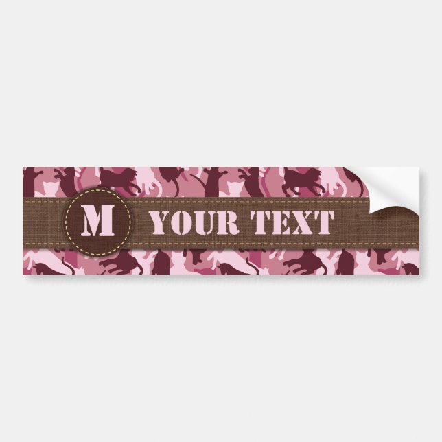 Cats Pink Camouflage Bumper Sticker (Front)