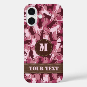 Cats Pink Camouflage iPhone 16 Case