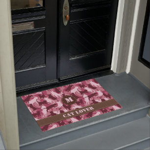 Cats Pink Camouflage Doormat