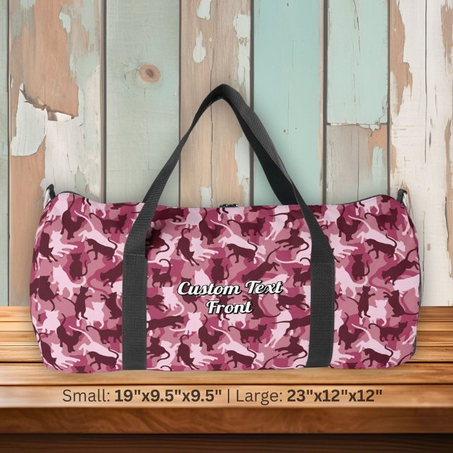 Cats Pink Camouflage Duffle Bag (Creator Uploaded)
