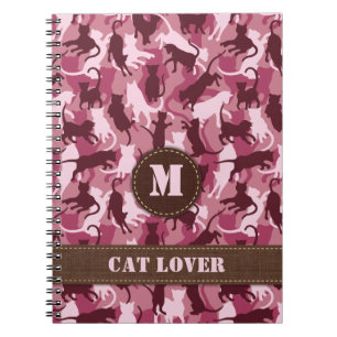 Cats Pink Camouflage Notebook