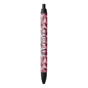 Cats Pink Camouflage Red Ink Pen