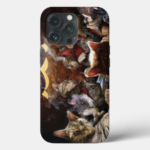 Cats playing poker iPhone 13 pro case