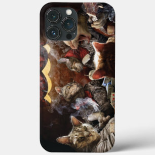 Cats playing poker iPhone 13 pro max case