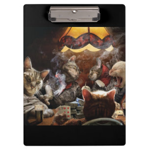 Cats playing poker   clipboard