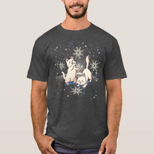 Cats Playing With Snowflakes by Tobe Fonseca T-Shirt
