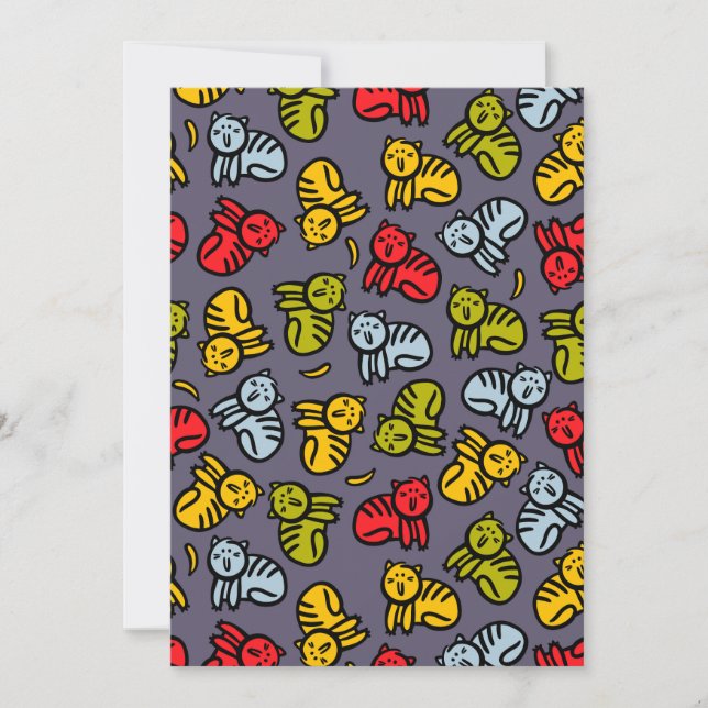 Cats plus bananas invitation (Front)