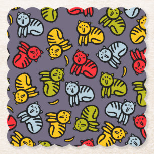 Cats plus bananas paper coaster