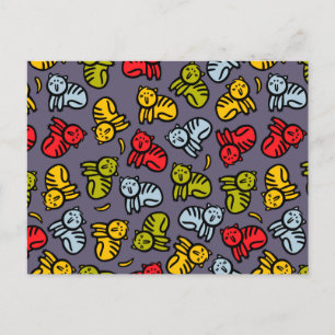 Cats plus bananas postcard