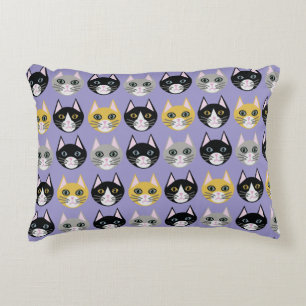 Cats purple decorative cushion