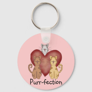 Cats Purr-fection Tshirts and Gifts Key Ring