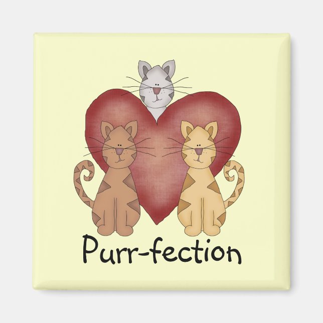 Cats Purr-fection Tshirts and Gifts Magnet (Front)