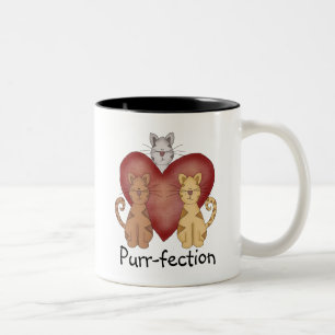 Cats Purr-fection Tshirts and Gifts Two-Tone Coffee Mug