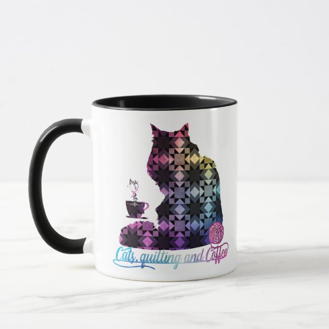 Cats, Quilting and Coffee Mug (Left)