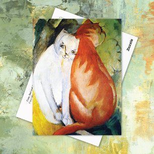 Cats Red and White Franz Marc Postcard
