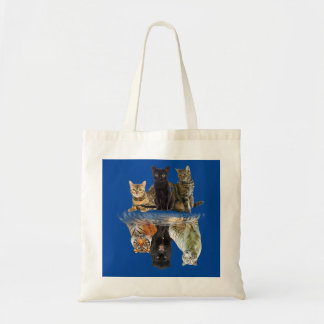 Cats Reflection Friend Cat Lovers Cute Tiger Tote Bag