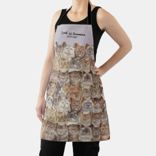 Cats Retro Purple Apron