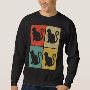 Cats Retro Vintage 70s 80s Style Sweatshirt