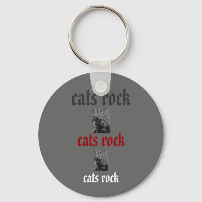 cats rock keychain (Front)
