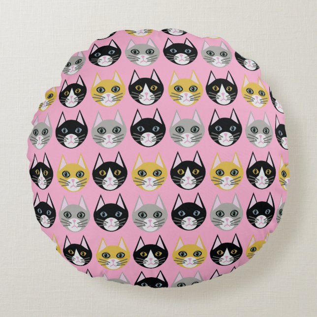 Cats Round Cushion (Front)