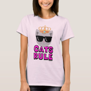 CATS RULE Cat Lover's T-Shirt