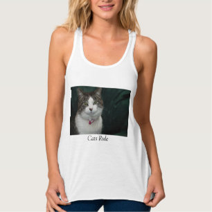 Cats Rule Looking at You Looking at Me Tank Top