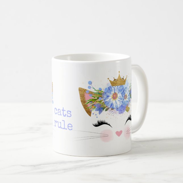 Cats Rule Princess Kitty Mug (Front Right)