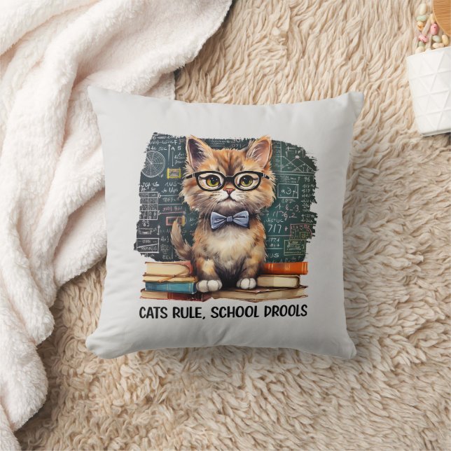 Cats Rule, School Drools Cushion (Blanket)