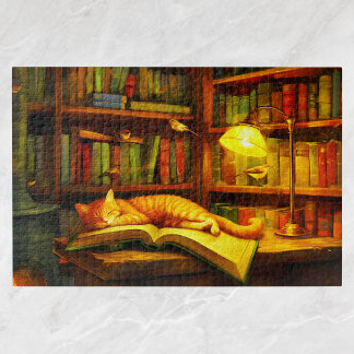 Cat's Slumber Cute Kitten Gift for Cat Lover  Jigsaw Puzzle