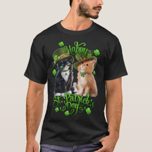 Cats St Pat's Paddy Patrick Day's Happy St Cat Tri T-Shirt
