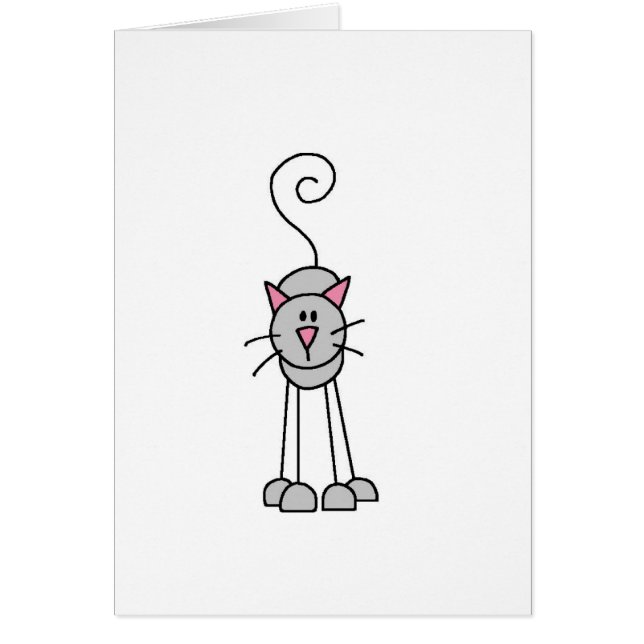 Cats Stick Figures Card (Front)
