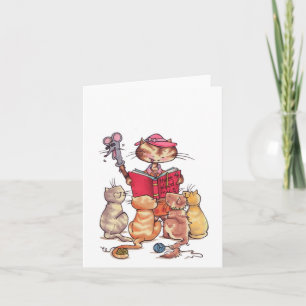 Cats story time notecard