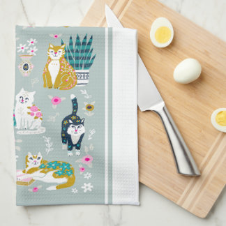 Cats & Stuff Tea Towel